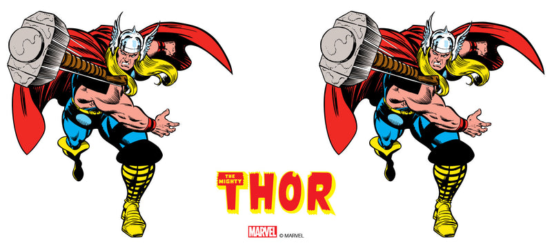 The mighty thor hammer marvel comics superhero character white coffee mug cup