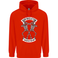 Dab Skeleton the Day of the Dab Dead Childrens Kids Hoodie Bright Red