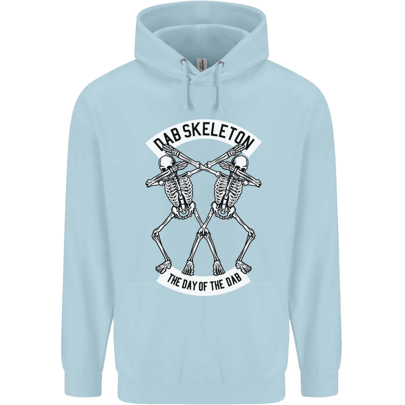 Dab Skeleton the Day of the Dab Dead Childrens Kids Hoodie Light Blue