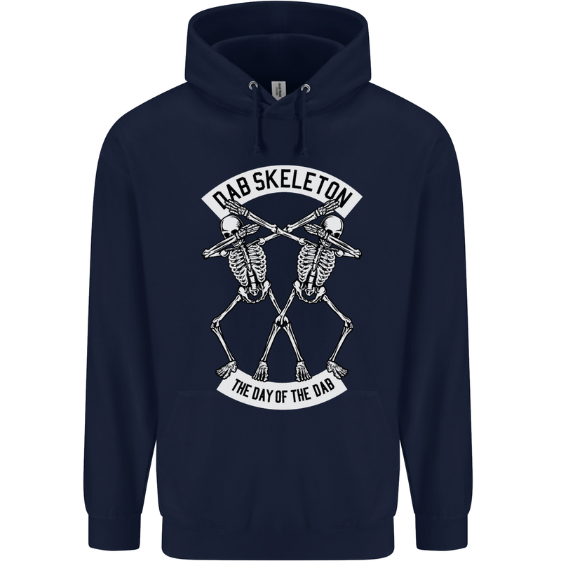 Dab Skeleton the Day of the Dab Dead Childrens Kids Hoodie Navy Blue