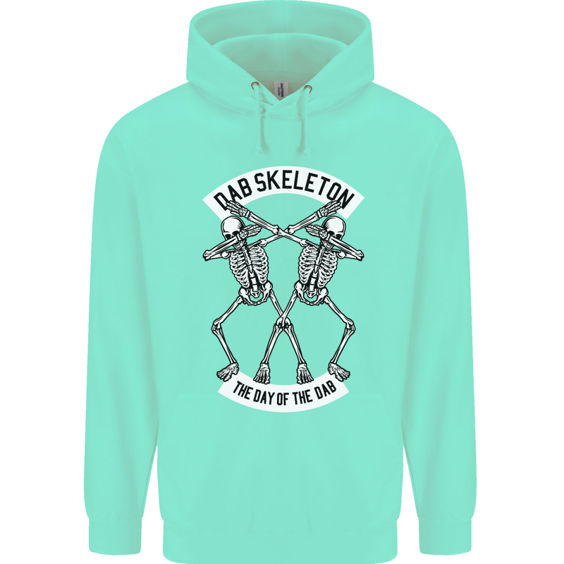 Dab Skeleton the Day of the Dab Dead Childrens Kids Hoodie Peppermint