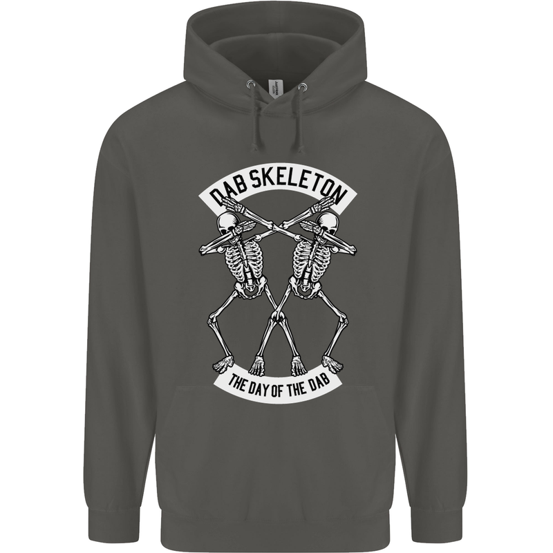 Dab Skeleton the Day of the Dab Dead Childrens Kids Hoodie Storm Grey