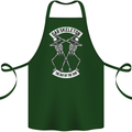 Dab Skeleton the Day of the Dab Dead Cotton Apron 100% Organic Forest Green