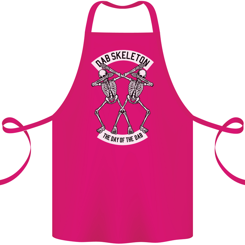 Dab Skeleton the Day of the Dab Dead Cotton Apron 100% Organic Pink