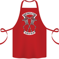 Dab Skeleton the Day of the Dab Dead Cotton Apron 100% Organic Red