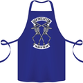 Dab Skeleton the Day of the Dab Dead Cotton Apron 100% Organic Royal Blue