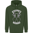 Dab Skeleton the Day of the Dab Dead Mens 80% Cotton Hoodie Forest Green