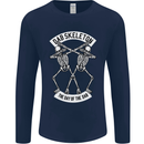 Dab Skeleton the Day of the Dab Dead Mens Long Sleeve T-Shirt Navy Blue