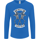 Dab Skeleton the Day of the Dab Dead Mens Long Sleeve T-Shirt Royal Blue