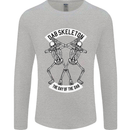 Dab Skeleton the Day of the Dab Dead Mens Long Sleeve T-Shirt Sports Grey