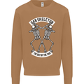 Dab Skeleton the Day of the Dab Dead Mens Sweatshirt Jumper Caramel Latte
