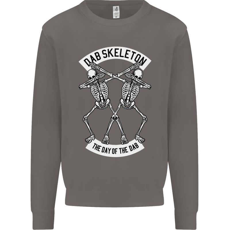 Dab Skeleton the Day of the Dab Dead Mens Sweatshirt Jumper Charcoal
