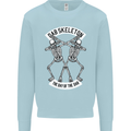 Dab Skeleton the Day of the Dab Dead Mens Sweatshirt Jumper Light Blue