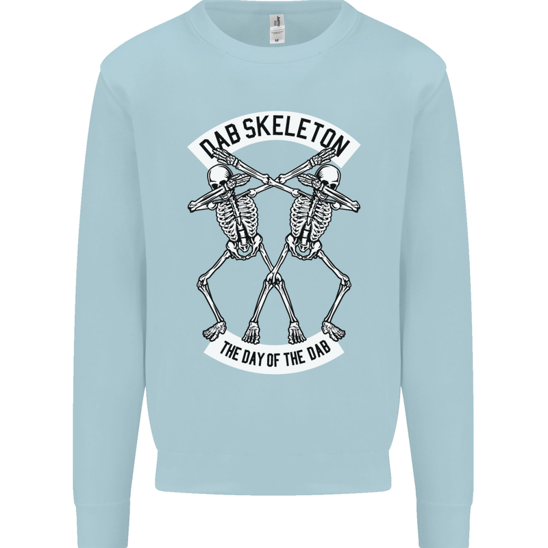 Dab Skeleton the Day of the Dab Dead Mens Sweatshirt Jumper Light Blue