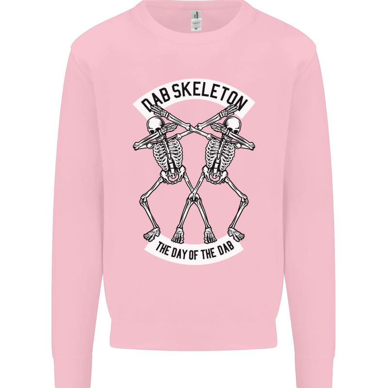 Dab Skeleton the Day of the Dab Dead Mens Sweatshirt Jumper Light Pink