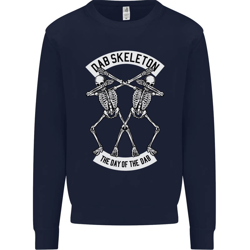 Dab Skeleton the Day of the Dab Dead Mens Sweatshirt Jumper Navy Blue