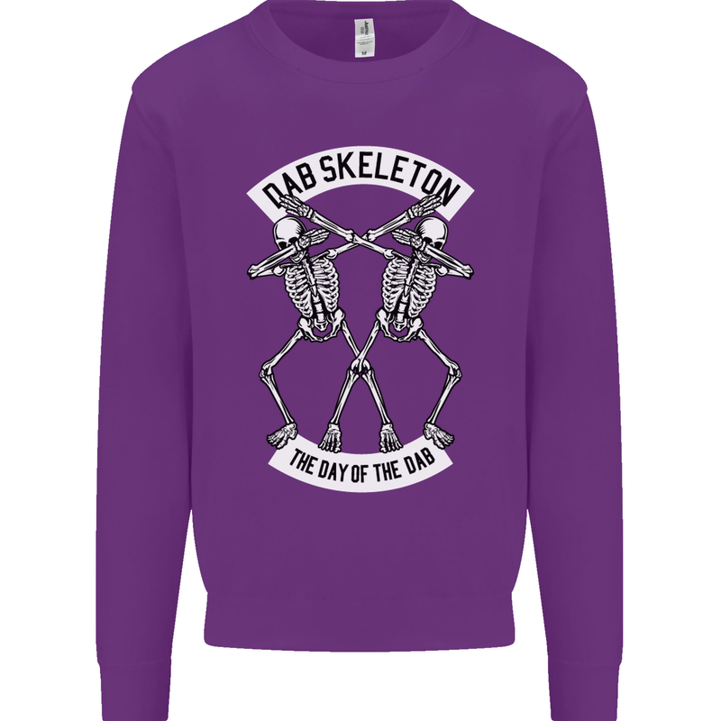 Dab Skeleton the Day of the Dab Dead Mens Sweatshirt Jumper Purple