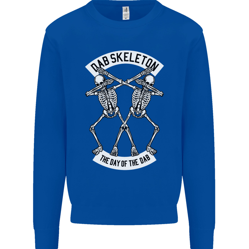 Dab Skeleton the Day of the Dab Dead Mens Sweatshirt Jumper Royal Blue