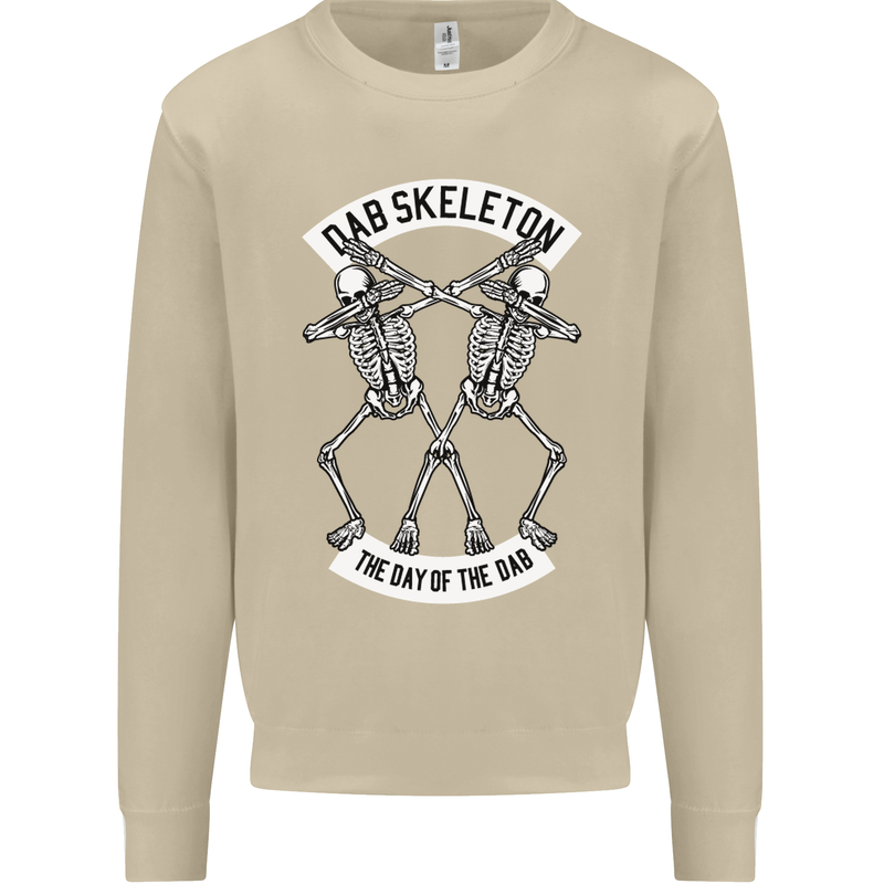 Dab Skeleton the Day of the Dab Dead Mens Sweatshirt Jumper Sand