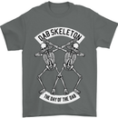 Dab Skeleton the Day of the Dab Dead Mens T-Shirt Cotton Gildan Charcoal