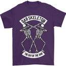 Dab Skeleton the Day of the Dab Dead Mens T-Shirt Cotton Gildan Purple