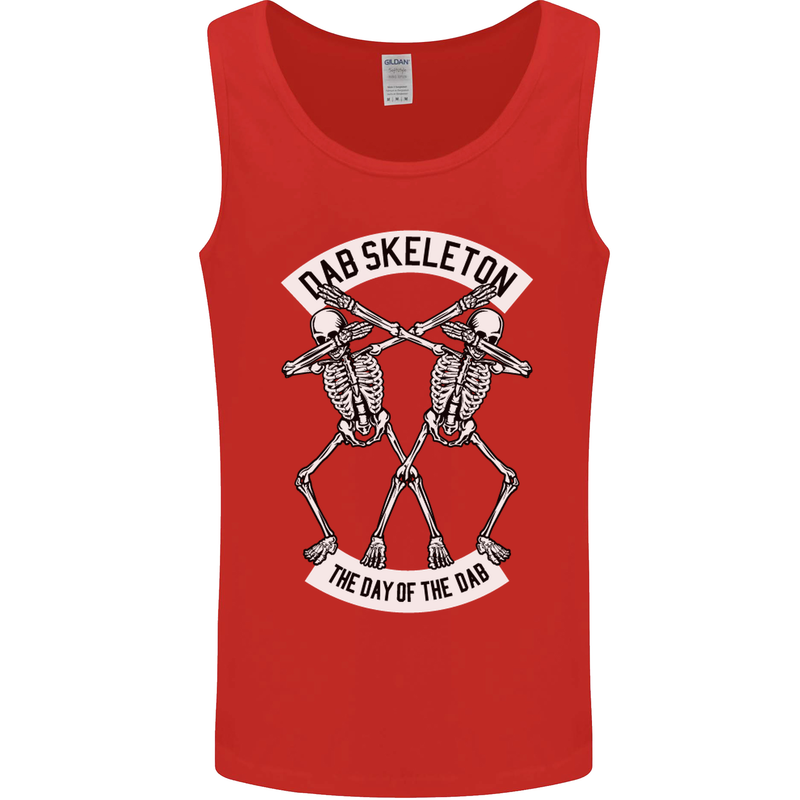 Dab Skeleton the Day of the Dab Dead Mens Vest Tank Top Red