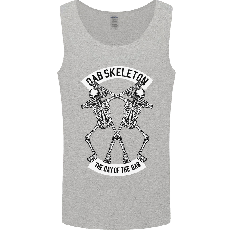 Dab Skeleton the Day of the Dab Dead Mens Vest Tank Top Sports Grey