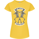 Dab Skeleton the Day of the Dab Dead Womens Petite Cut T-Shirt Yellow