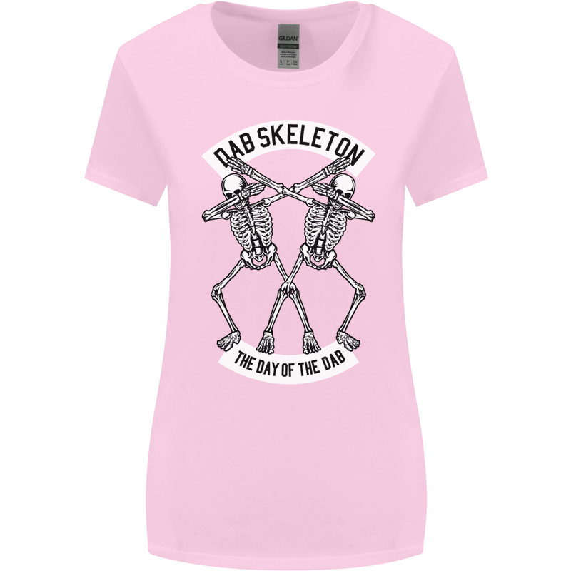 Dab Skeleton the Day of the Dab Dead Womens Wider Cut T-Shirt Light Pink