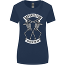 Dab Skeleton the Day of the Dab Dead Womens Wider Cut T-Shirt Navy Blue