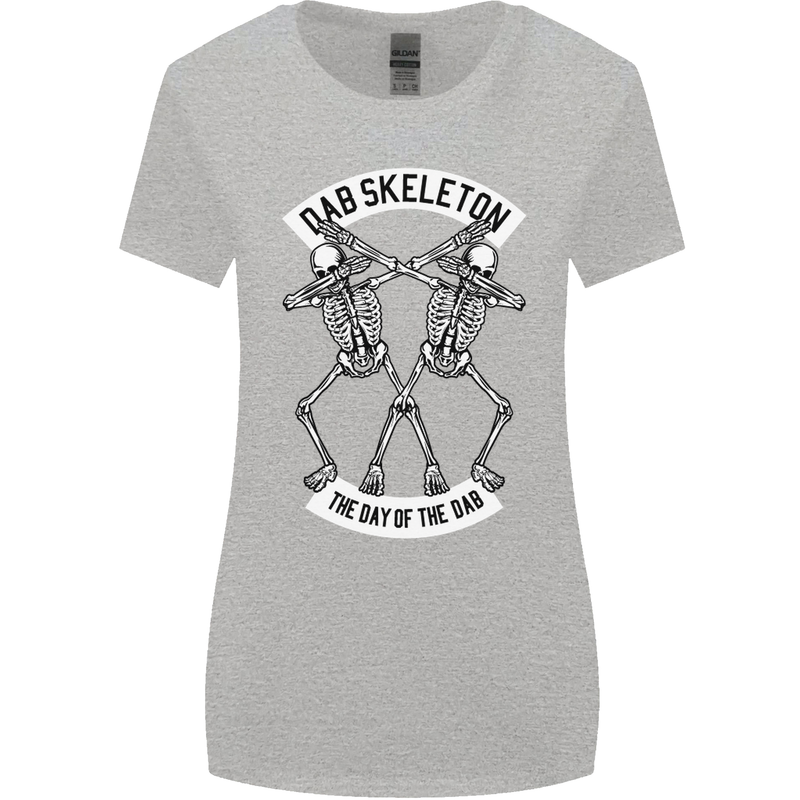 Dab Skeleton the Day of the Dab Dead Womens Wider Cut T-Shirt Sports Grey