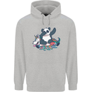 Dabbing Panda Squashing a Unicorn Funny Childrens Kids Hoodie Sports Grey