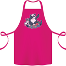 Dabbing Panda Squashing a Unicorn Funny Cotton Apron 100% Organic Pink