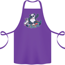 Dabbing Panda Squashing a Unicorn Funny Cotton Apron 100% Organic Purple