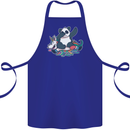 Dabbing Panda Squashing a Unicorn Funny Cotton Apron 100% Organic Royal Blue