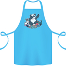 Dabbing Panda Squashing a Unicorn Funny Cotton Apron 100% Organic Turquoise