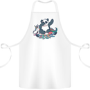 Dabbing Panda Squashing a Unicorn Funny Cotton Apron 100% Organic White