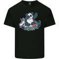 Dabbing Panda Squashing a Unicorn Funny Kids T-Shirt Childrens Black