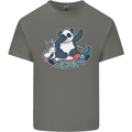Dabbing Panda Squashing a Unicorn Funny Kids T-Shirt Childrens Charcoal