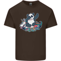 Dabbing Panda Squashing a Unicorn Funny Kids T-Shirt Childrens Chocolate