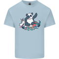 Dabbing Panda Squashing a Unicorn Funny Kids T-Shirt Childrens Light Blue