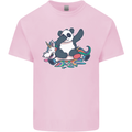 Dabbing Panda Squashing a Unicorn Funny Kids T-Shirt Childrens Light Pink