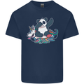 Dabbing Panda Squashing a Unicorn Funny Kids T-Shirt Childrens Navy Blue