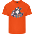 Dabbing Panda Squashing a Unicorn Funny Kids T-Shirt Childrens Orange