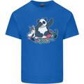 Dabbing Panda Squashing a Unicorn Funny Kids T-Shirt Childrens Royal Blue