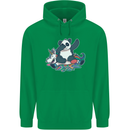 Dabbing Panda Squashing a Unicorn Funny Mens 80% Cotton Hoodie Irish Green
