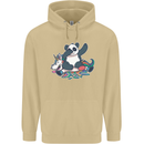Dabbing Panda Squashing a Unicorn Funny Mens 80% Cotton Hoodie Sand