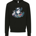 Dabbing Panda Squashing a Unicorn Funny Mens Sweatshirt Jumper Black