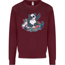 Dabbing Panda Squashing a Unicorn Funny Mens Sweatshirt Jumper Maroon