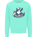 Dabbing Panda Squashing a Unicorn Funny Mens Sweatshirt Jumper Peppermint